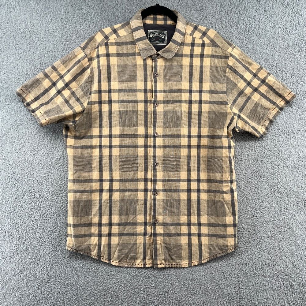 Jeremiah Mens short sleeve button down shirt XL Cotton Casual